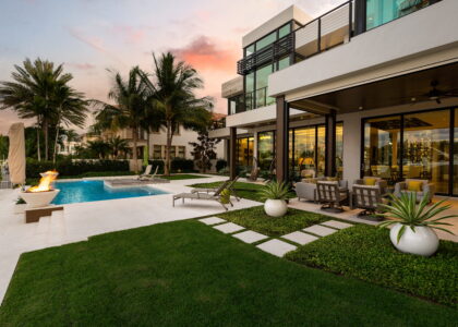 Pavers in backyard of a Florida home.