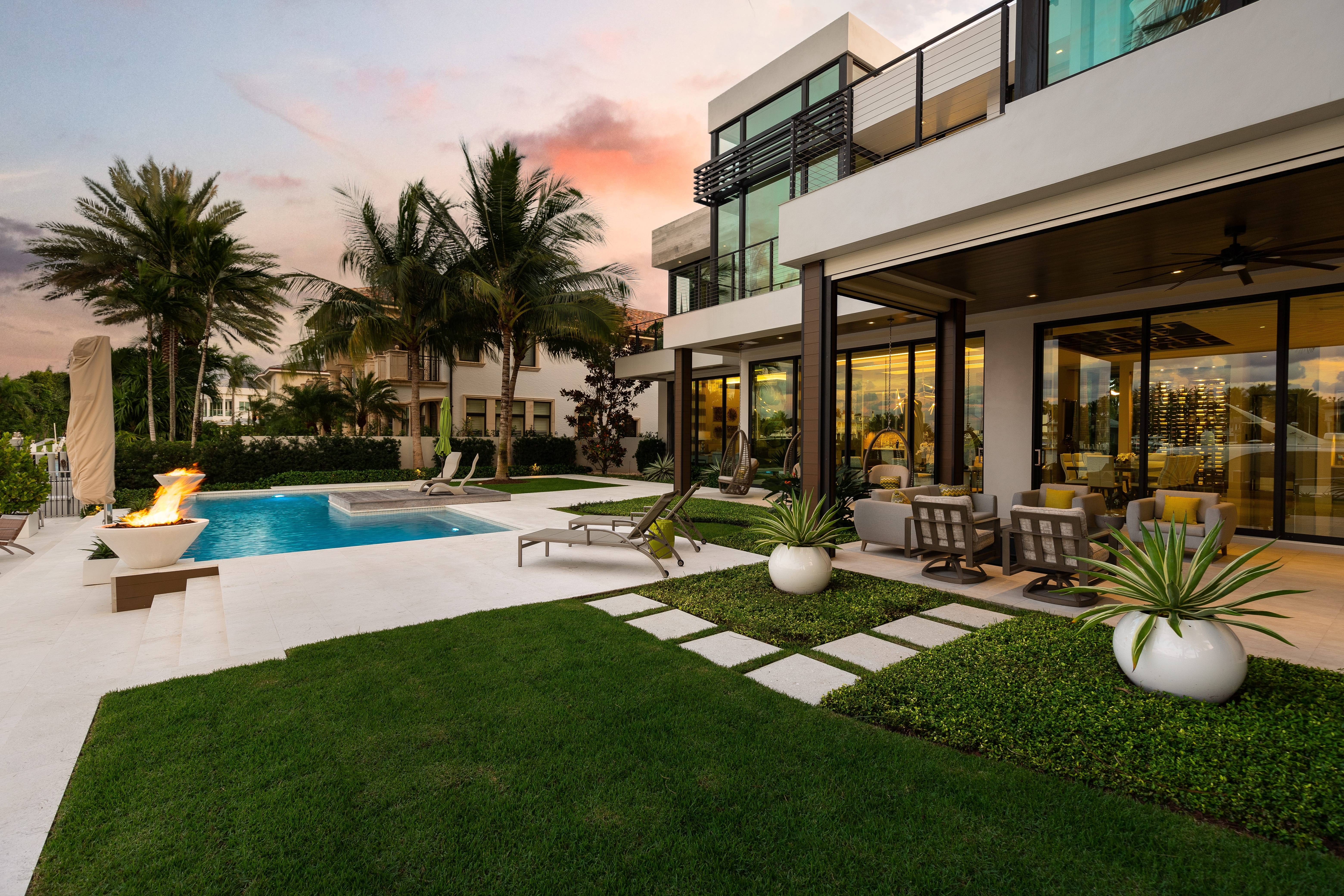 Pavers in backyard of a Florida home.